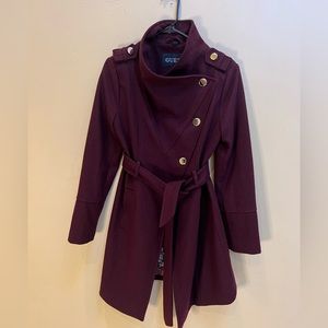 Guess Purple Color Wool Size Small Winter Coat